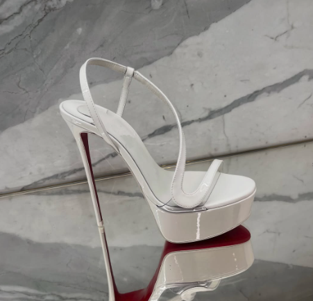 Casual Sandal Leather - Metallic leather platform stilettos sandals sexy