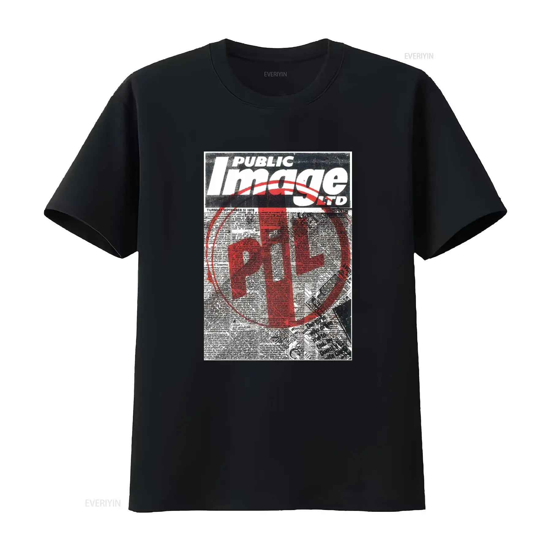 Tee Graphic Print - Pil Public Image Ltd Vintage Newspaper