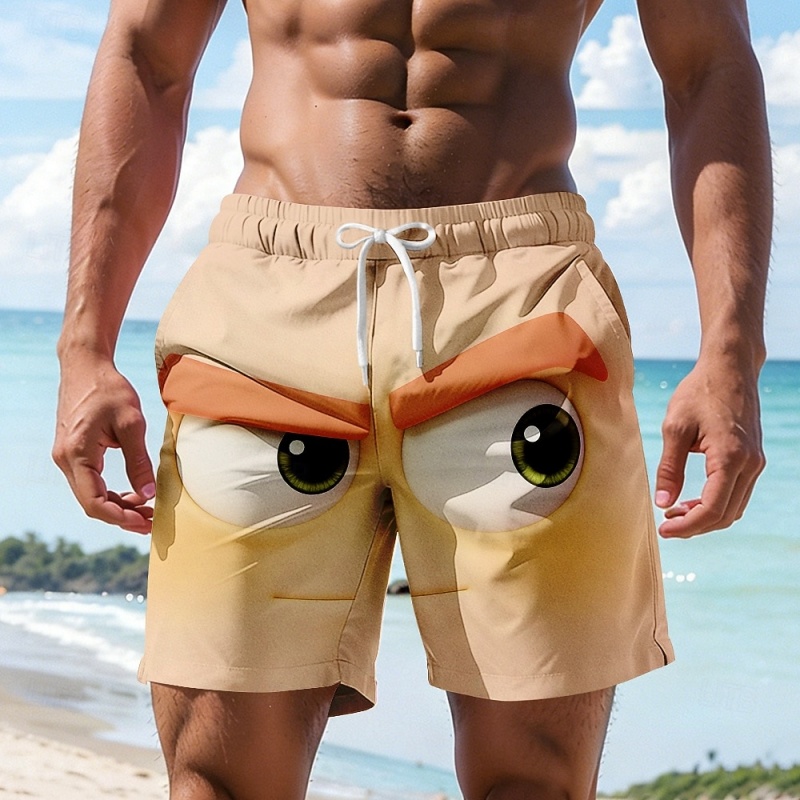 Funny Cartoon Face Graphic Swi - Trunks Board Surf recension och pris