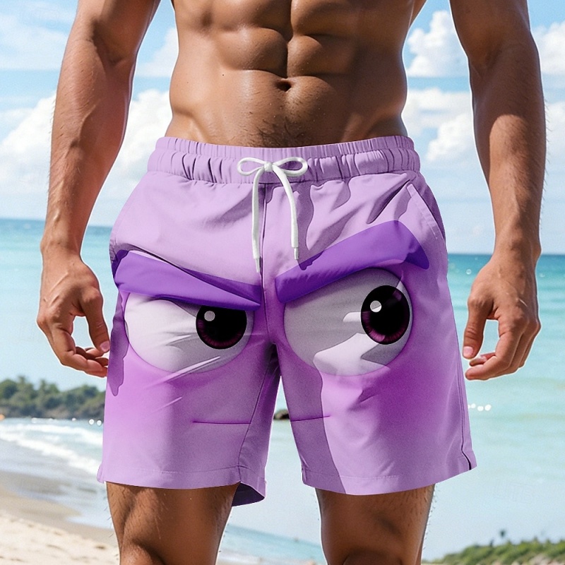 Funny Cartoon Face Graphic Swi - Trunks Board Surf recension och pris