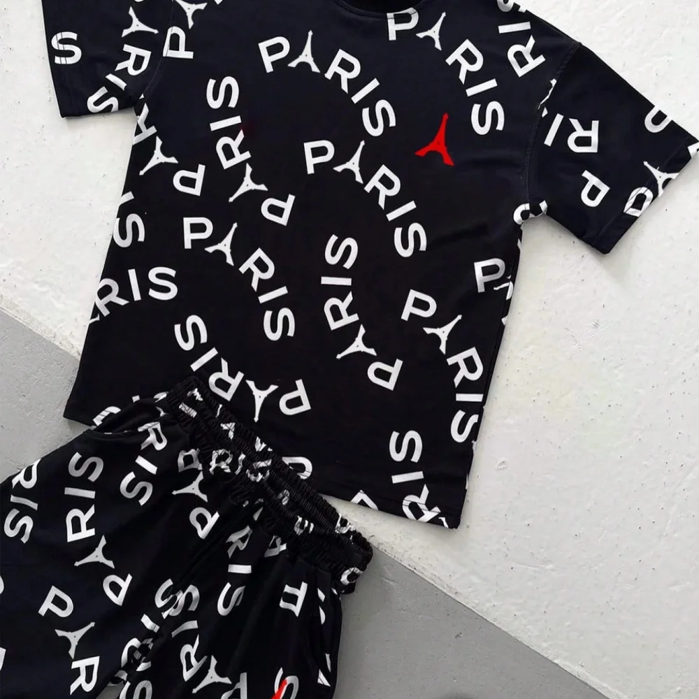 Men Letter Print Round Neck Sh - Tee Graphic Print recension och pris