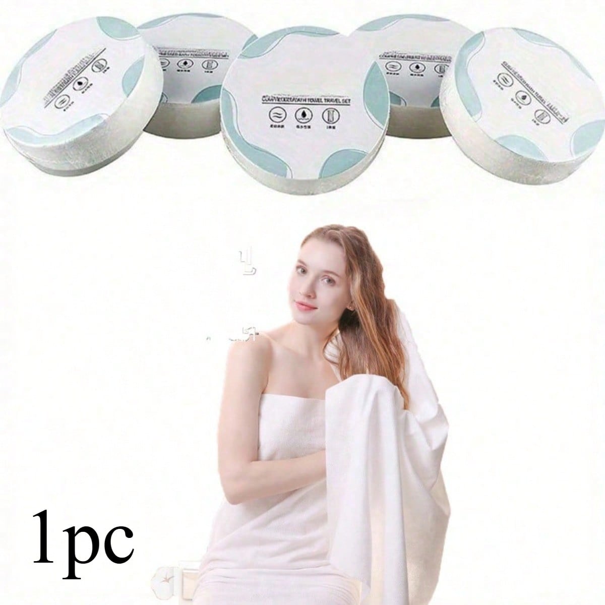 1pc  Large Compressed Towel Di - Beach Towel Large recension och pris