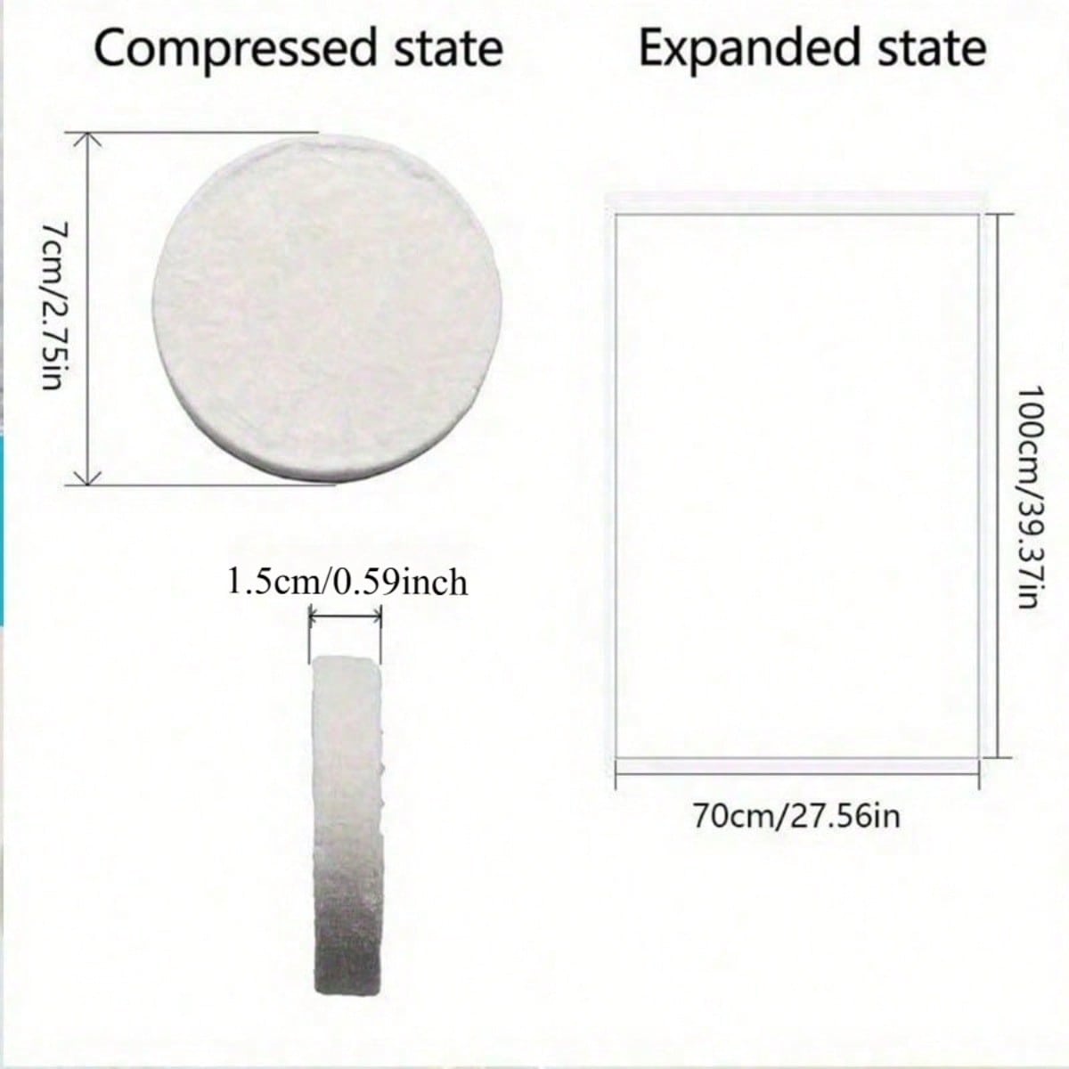 1pc  Large Compressed Towel Di - Beach Towel Large recension och pris